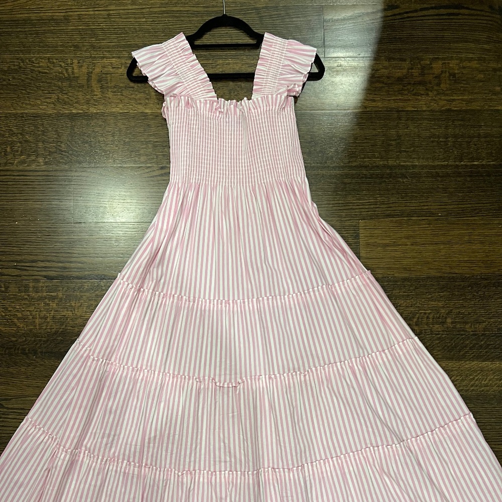 Hill House Pink and White Striped Ellie Dress